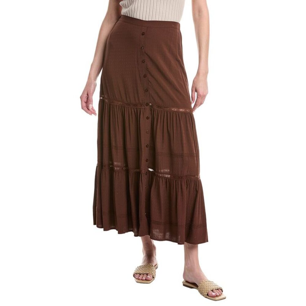 Saltwater Luxe Womens  Midi Skirt, Brown
